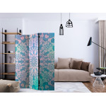 Paris Prix Paravent 3 Volets "Girly Mandala Blue" 135x172cm