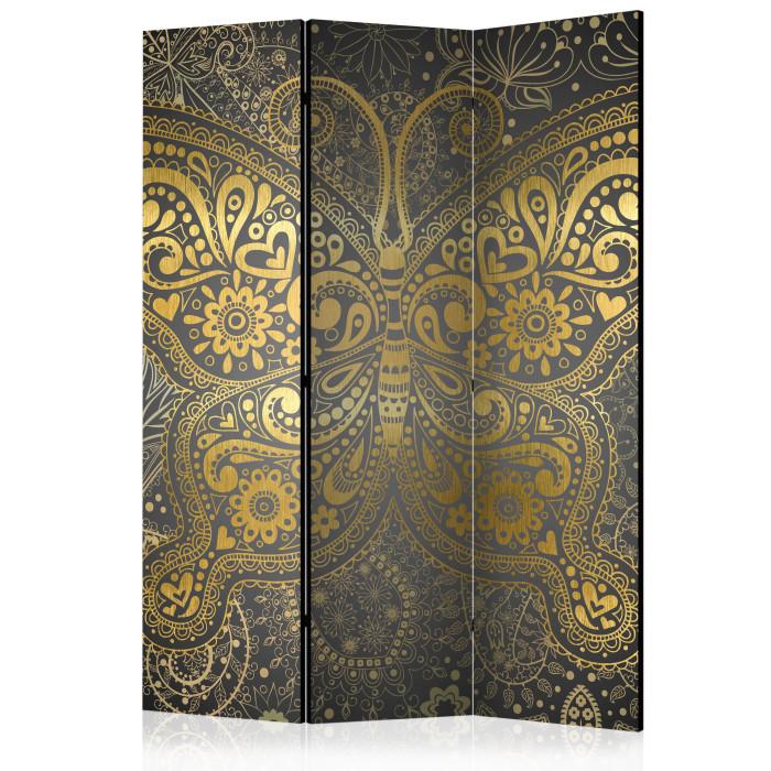 Paris Prix Paravent 3 Volets "Golden Butterfly" 135x172cm