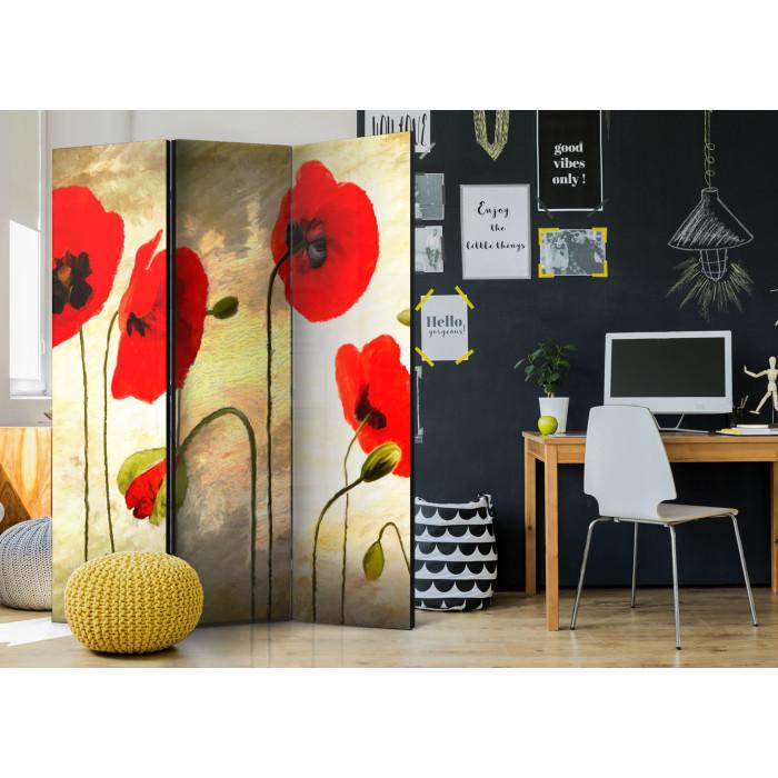 Paris Prix Paravent 3 Volets "Golden Field Of Poppies" 135x172cm