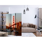 Paris Prix Paravent 3 Volets "Golden Gate Bridge Sunset San Francisco" 135x172cm