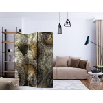 Paris Prix Paravent 3 Volets "Golden Hand Held Fans" 135x172cm