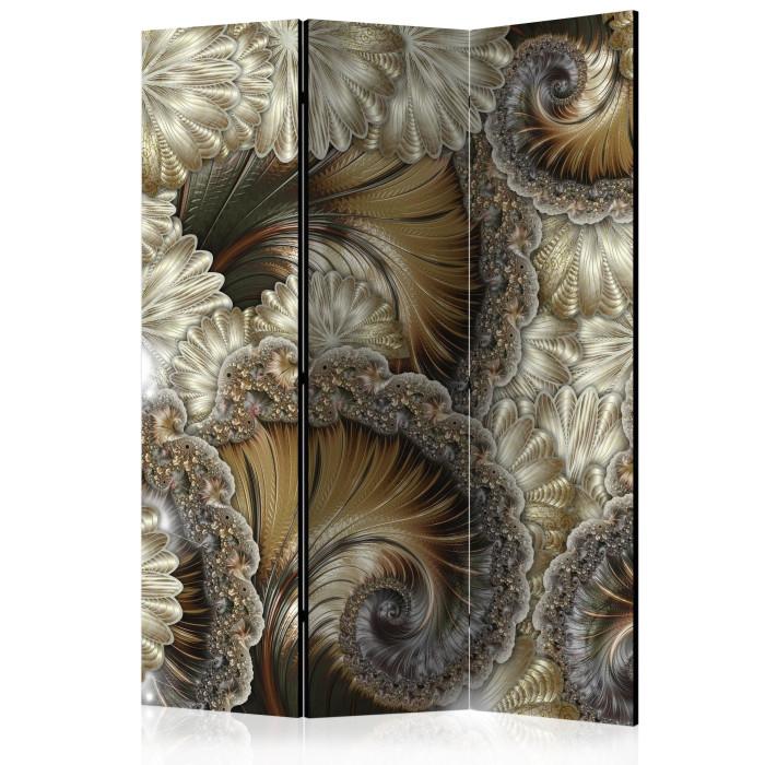 Paris Prix Paravent 3 Volets "Golden Hand Held Fans" 135x172cm