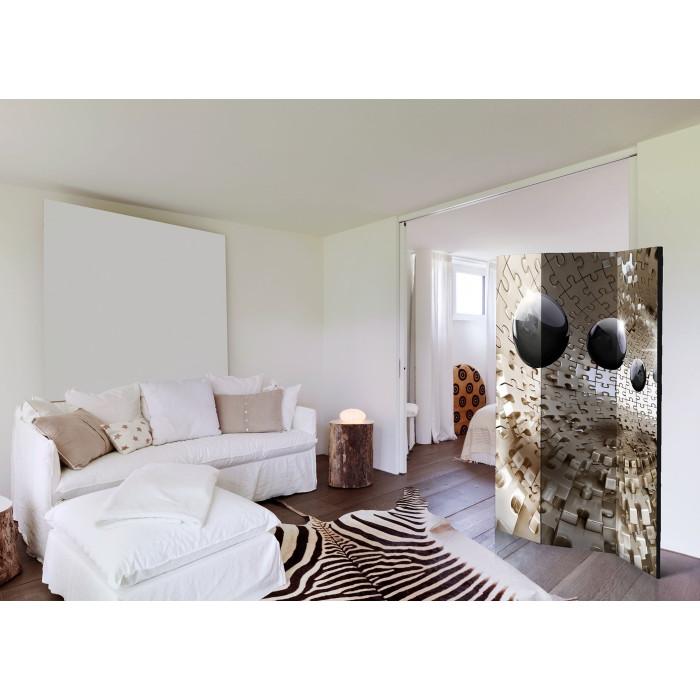 Paris Prix Paravent 3 Volets "Golden Jigsaw" 135x172cm