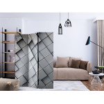 Paris Prix Paravent 3 Volets "Gray Background 3D" 135x172cm