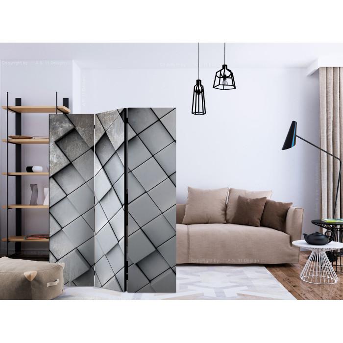 Paris Prix Paravent 3 Volets "Gray Background 3D" 135x172cm