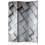 paris prix Paravent 3 Volets "Gray Background 3D" 135x172cm