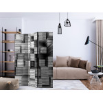 Paris Prix Paravent 3 Volets "Grey Precision" 135x172cm