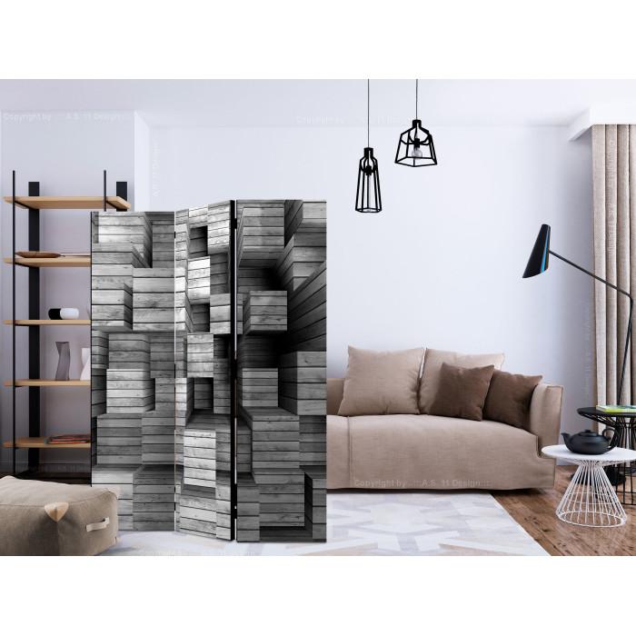 Paris Prix Paravent 3 Volets "Grey Precision" 135x172cm