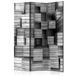 paris prix Paravent 3 Volets "Grey Precision" 135x172cm