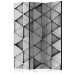 paris prix Paravent 3 Volets "Grey Triangles" 135x172cm