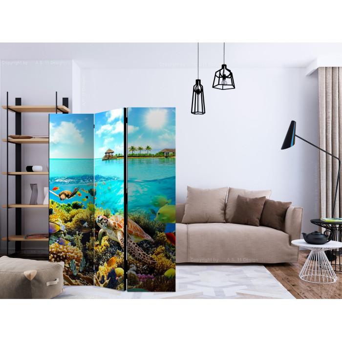 Paris Prix Paravent 3 Volets "Heavenly Maldive" 135x172cm