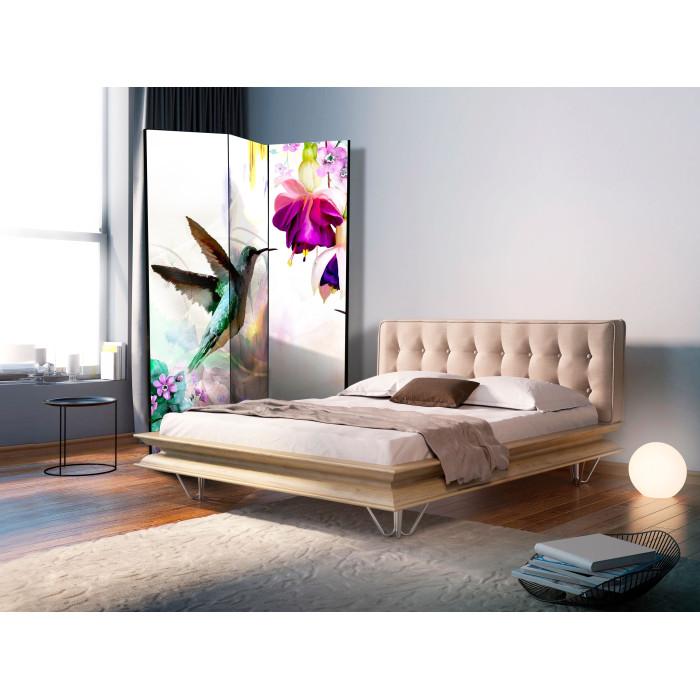 Paris Prix Paravent 3 Volets "Hummingbirds & Flowers" 135x172cm