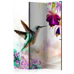 paris prix Paravent 3 Volets "Hummingbirds & Flowers" 135x172cm