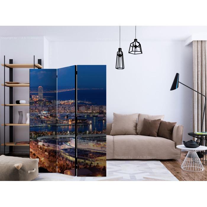 Paris Prix Paravent 3 Volets "Illuminated Barcelona" 135x172cm