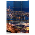paris prix Paravent 3 Volets "Illuminated Barcelona" 135x172cm