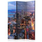 paris prix Paravent 3 Volets "Illuminated Chicago" 135x172cm