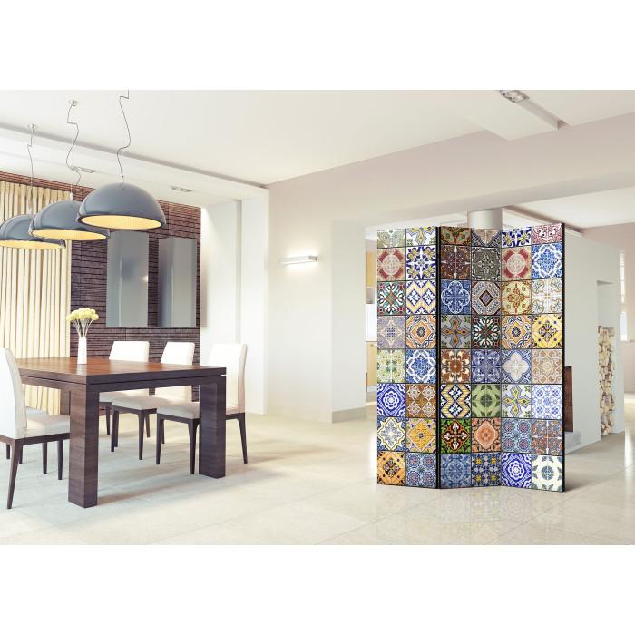 Paris Prix Paravent 3 Volets "Paravent : Mosaïque Colorée" 135x172cm