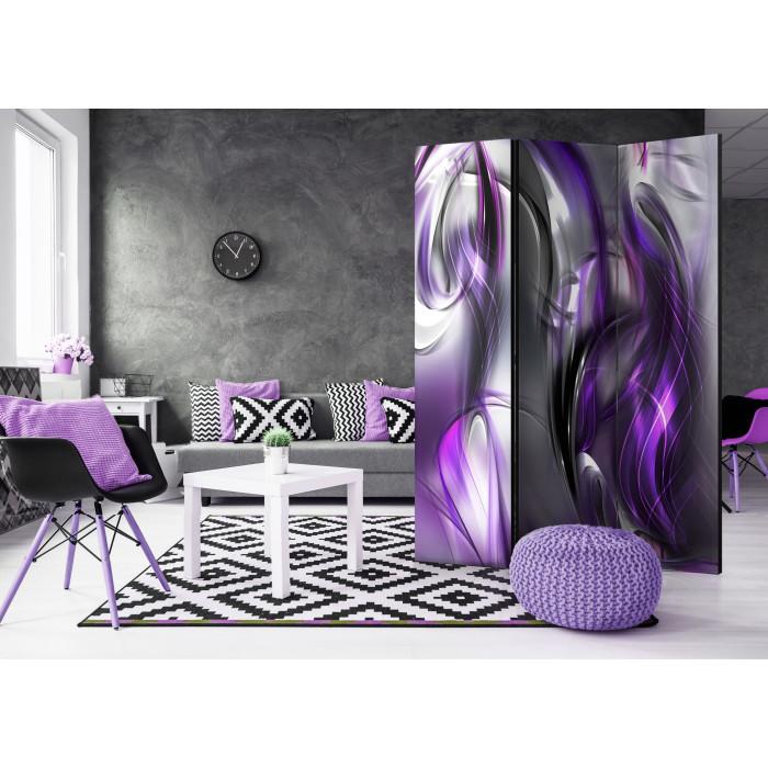 Paris Prix Paravent 3 Volets "Purple Swirls" 135x172cm