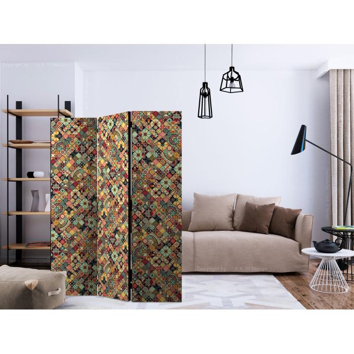 Paris Prix Paravent 3 Volets "Rainbow Mosaic" 135x172cm