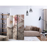 Paris Prix Paravent 3 Volets "Romantic Beige" 135x172cm