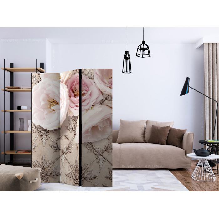 Paris Prix Paravent 3 Volets "Romantic Beige" 135x172cm