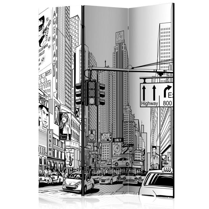 Paris Prix Paravent 3 Volets "Street In New York City" 135x172cm