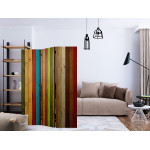 Paris Prix Paravent 3 Volets "Wooden Rainbow" 135x172cm