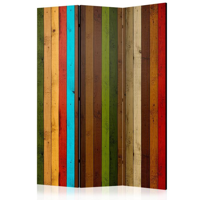 Paris Prix Paravent 3 Volets "Wooden Rainbow" 135x172cm