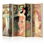 paris prix Paravent 5 Volets "Alphonse Mucha. Women's" 172x225cm