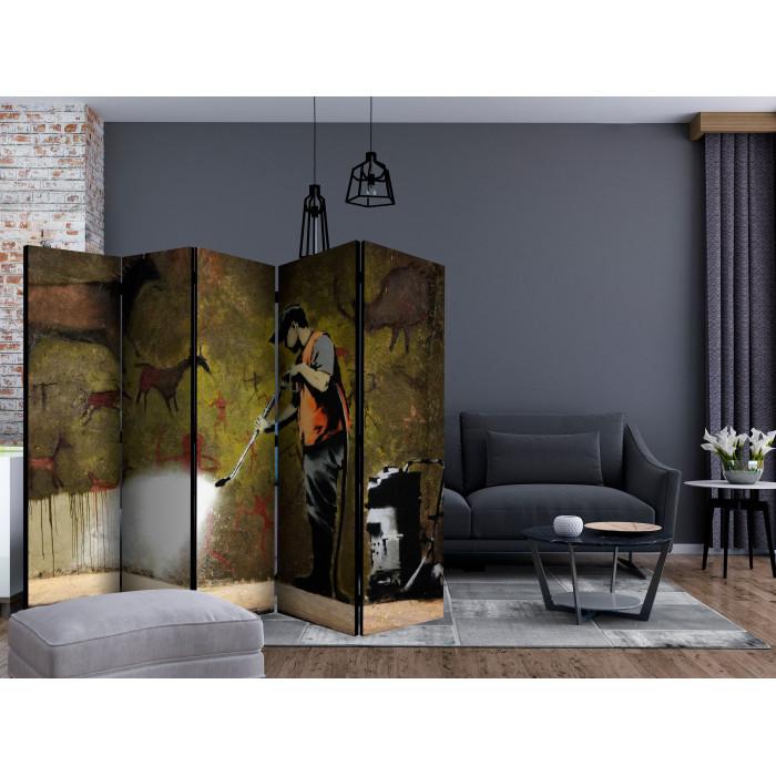 Paris Prix Paravent 5 Volets "Banksy - Cave Painting" 172x225cm