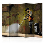 paris prix Paravent 5 Volets "Banksy - Cave Painting" 172x225cm