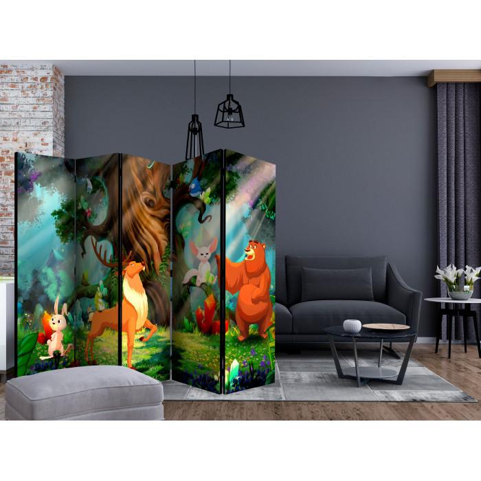 Paris Prix Paravent 5 Volets "Bear & Friends" 172x225cm