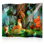 paris prix Paravent 5 Volets "Bear & Friends" 172x225cm