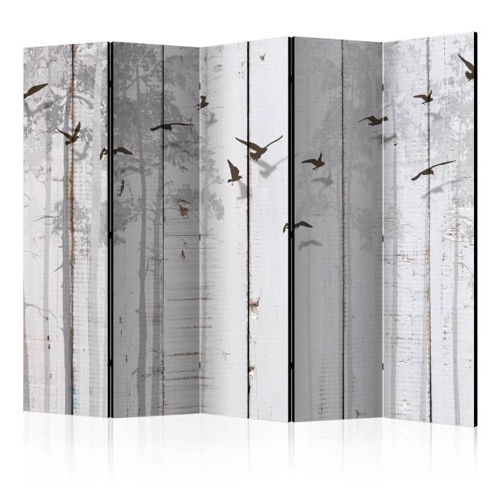 Paris Prix Paravent 5 Volets "Birds On Boards" 172x225cm