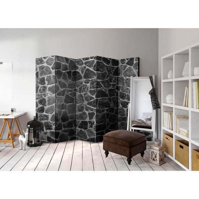 Paris Prix Paravent 5 Volets "Black Stones" 172x225cm