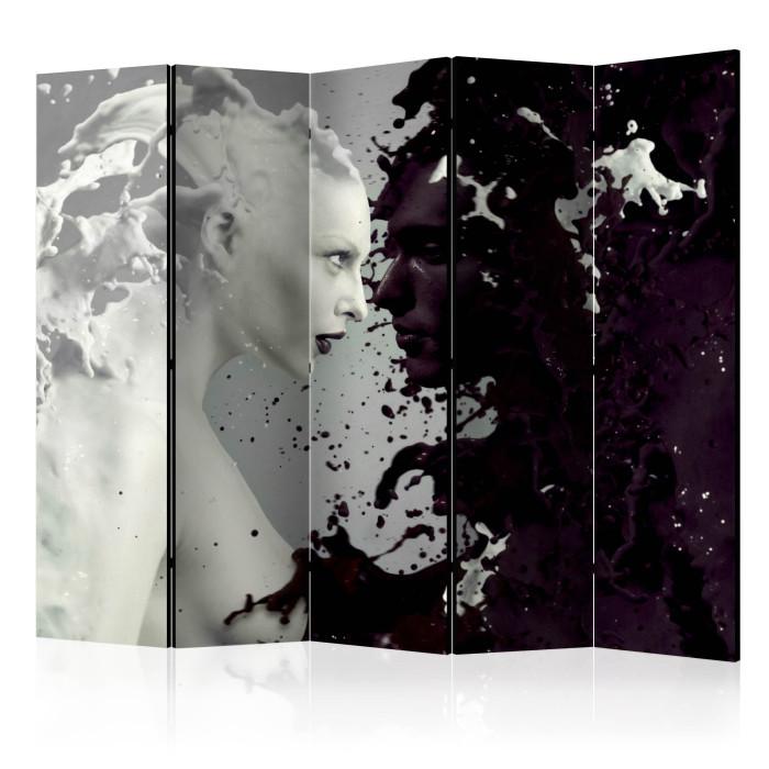 Paris Prix Paravent 5 Volets "Black & White Faces" 172x225cm