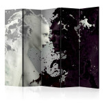 paris prix Paravent 5 Volets "Black & White Faces" 172x225cm