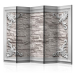 paris prix Paravent 5 Volets "Brick in the Frame Beige" 172x225cm