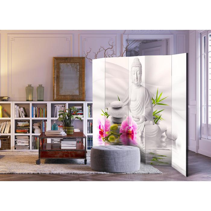 Paris Prix Paravent 5 Volets "Buddha & Orchids" 172x225cm