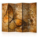 paris prix Paravent 5 Volets "Butterfly Sepia" 172x225cm