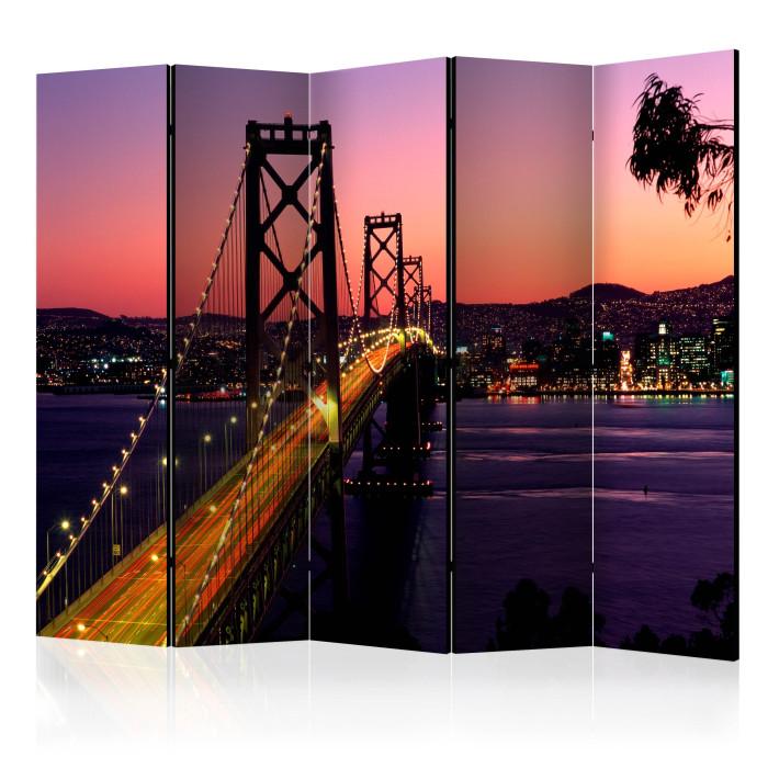 Paris Prix Paravent 5 Volets "Charming Evening In San Francisco" 172x225cm