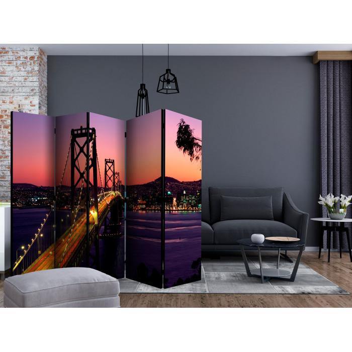 Paris Prix Paravent 5 Volets "Charming Evening In San Francisco" 172x225cm