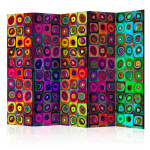 paris prix Paravent 5 Volets "Colorful Abstract Art" 172x225cm
