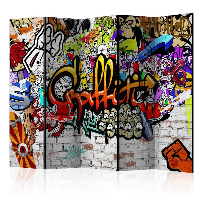 Paris Prix Paravent 5 Volets "Colourful Style" 172x225cm