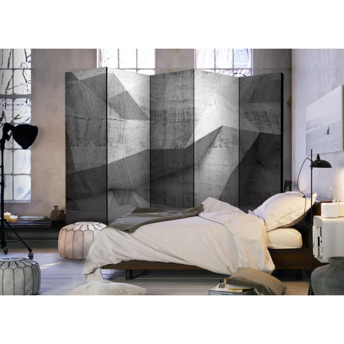 Paris Prix Paravent 5 Volets "Concrete Geometry" 172x225cm