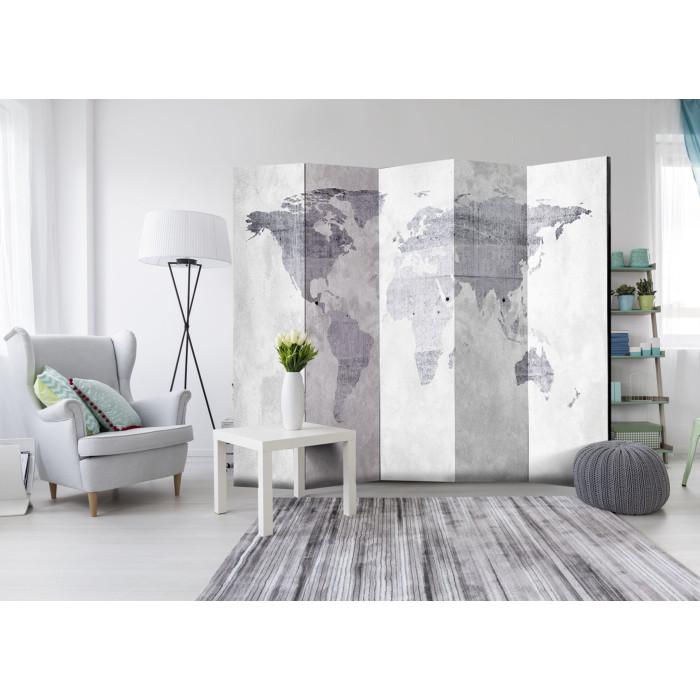 Paris Prix Paravent 5 Volets "Concrete Map" 172x225cm