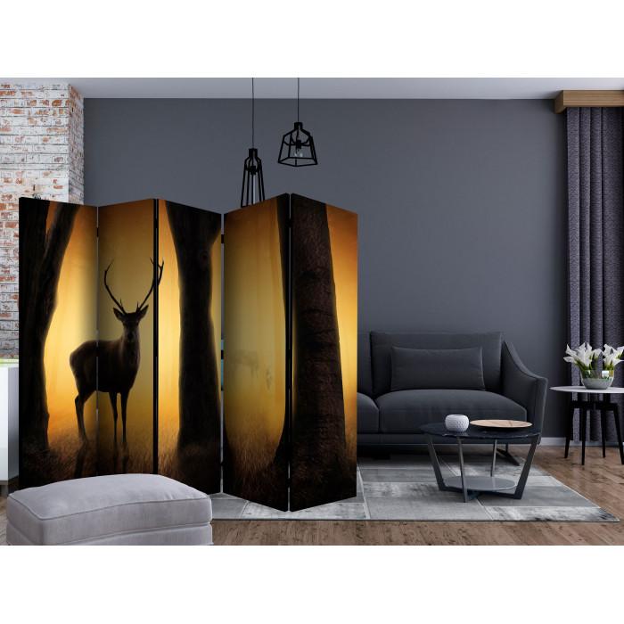 Paris Prix Paravent 5 Volets "Deer In His Natural Habitat" 172x225cm