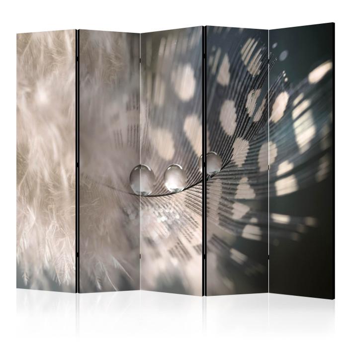 Paris Prix Paravent 5 Volets "Elegant Feather" 172x225cm