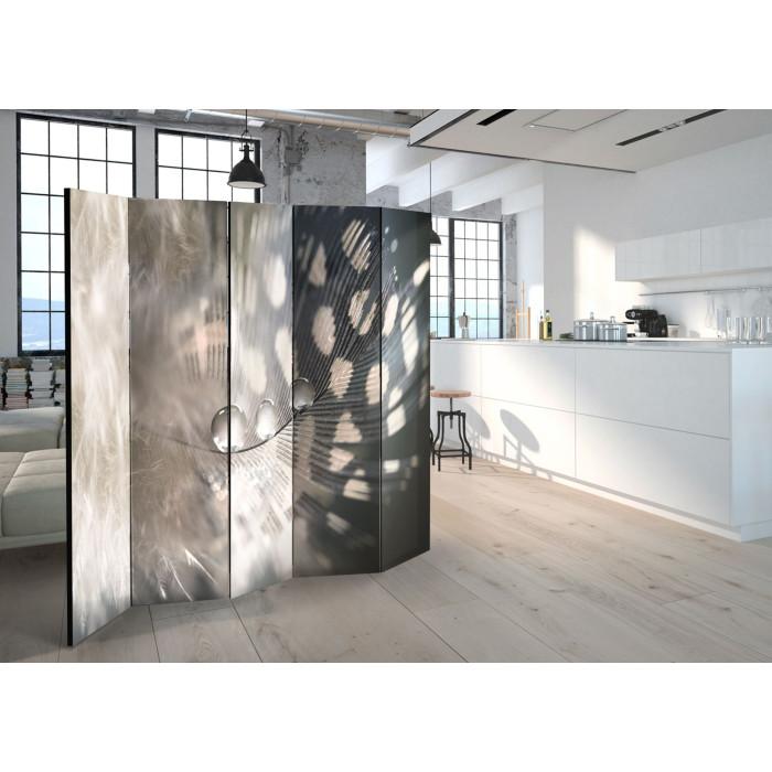 Paris Prix Paravent 5 Volets "Elegant Feather" 172x225cm