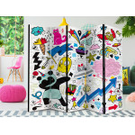 Paris Prix Paravent 5 Volets "Energetic Panda" 172x225cm